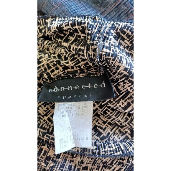 Connected Apparel Belted Dress Size 16 Asymmetric Drop Walst Crinkled Vintage - Picture 3 of 8